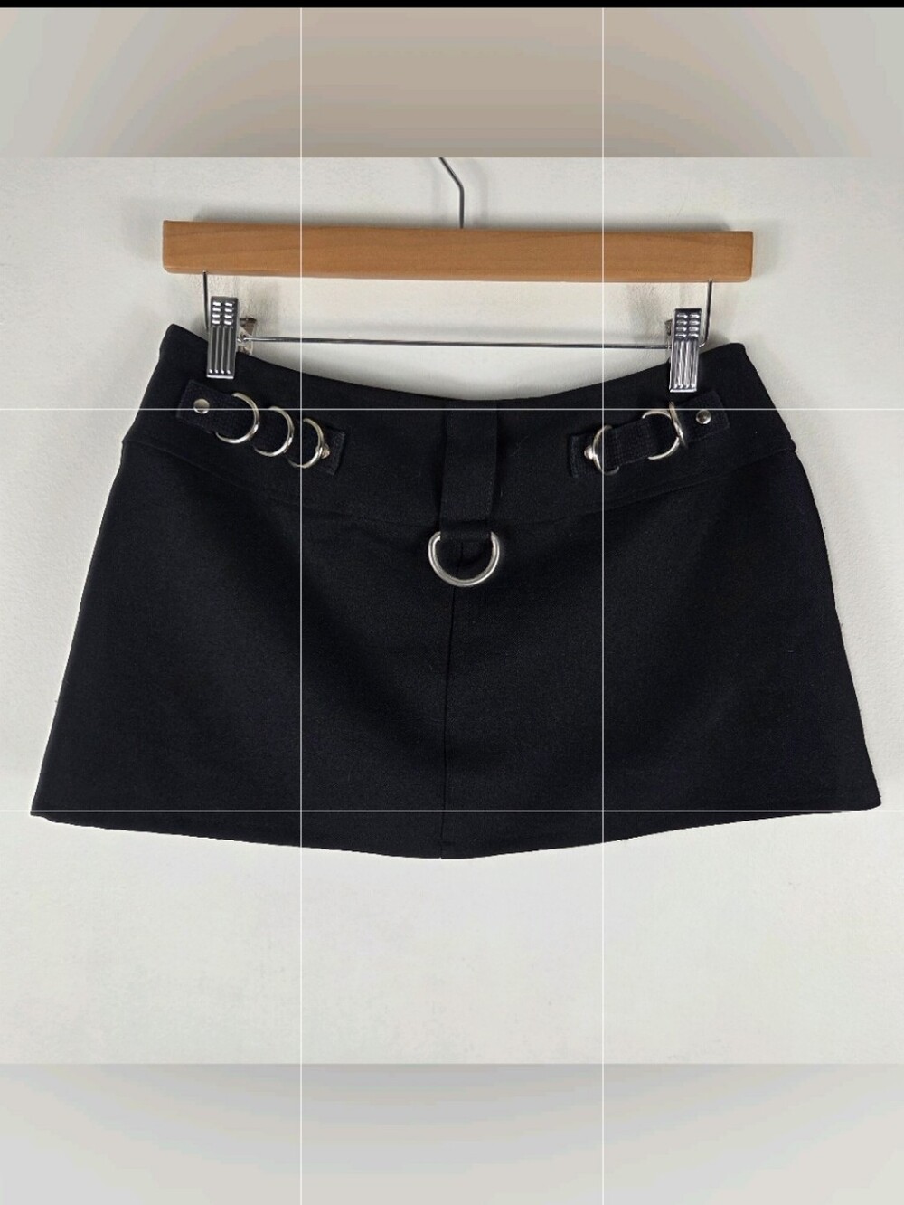 Lip Service Vintage 90s Y2K Goth Zipper O RIng Low Rise Micro Mini Skirt - Picture 4 of 8